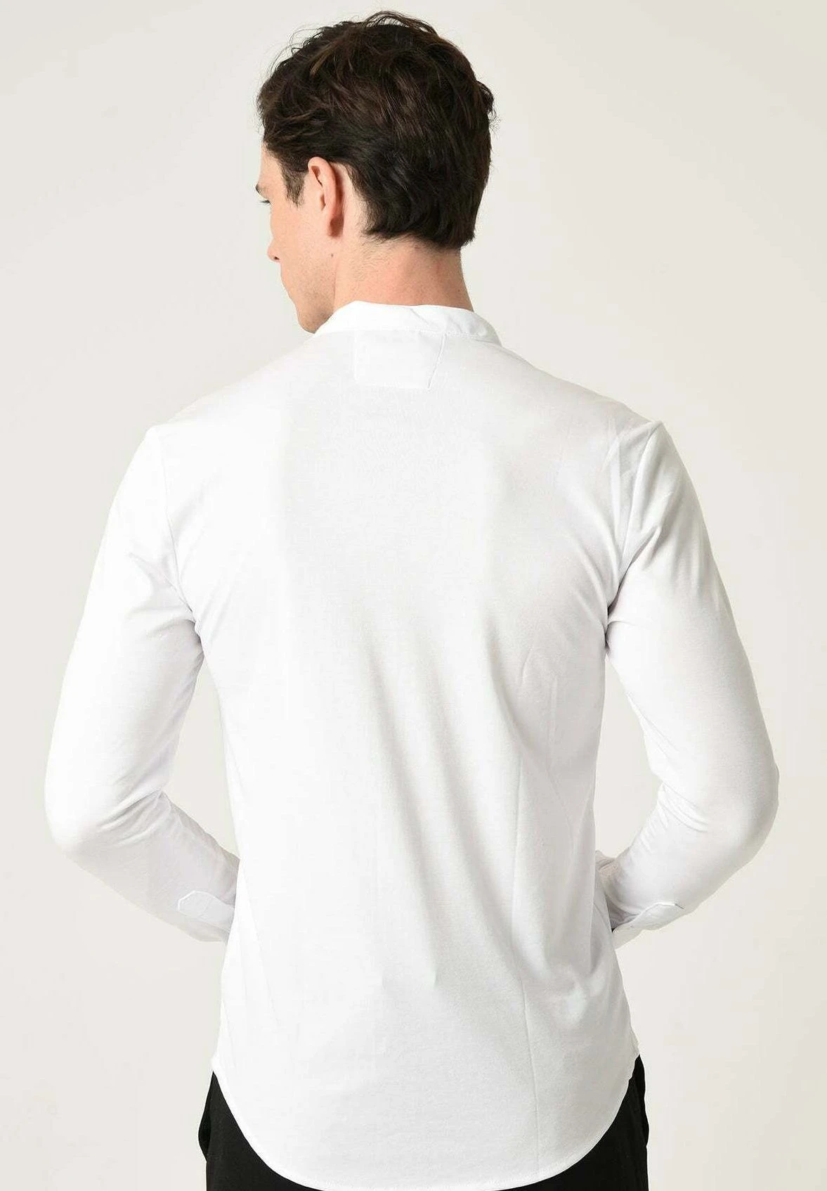 Antioch Grandad Collar Hidden Button Long Sleeve- Overhemd - White 3 Antioch Grandad Collar Hidden Button Long Sleeve- Overhemd - White - Afbeelding 3