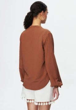 AdL Long Sleeve - Blouse - Camel -dress shop 78b3a1bd812e46dc835590c1465524f5