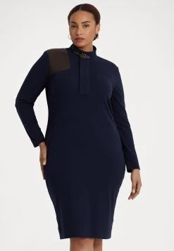 Alzena Long Sleeve Day Dress - Jerseyjurk - Navy