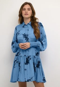 Kaffe Kagilla Long Sleeve - Blousejurk - Regatta Black Flower Print