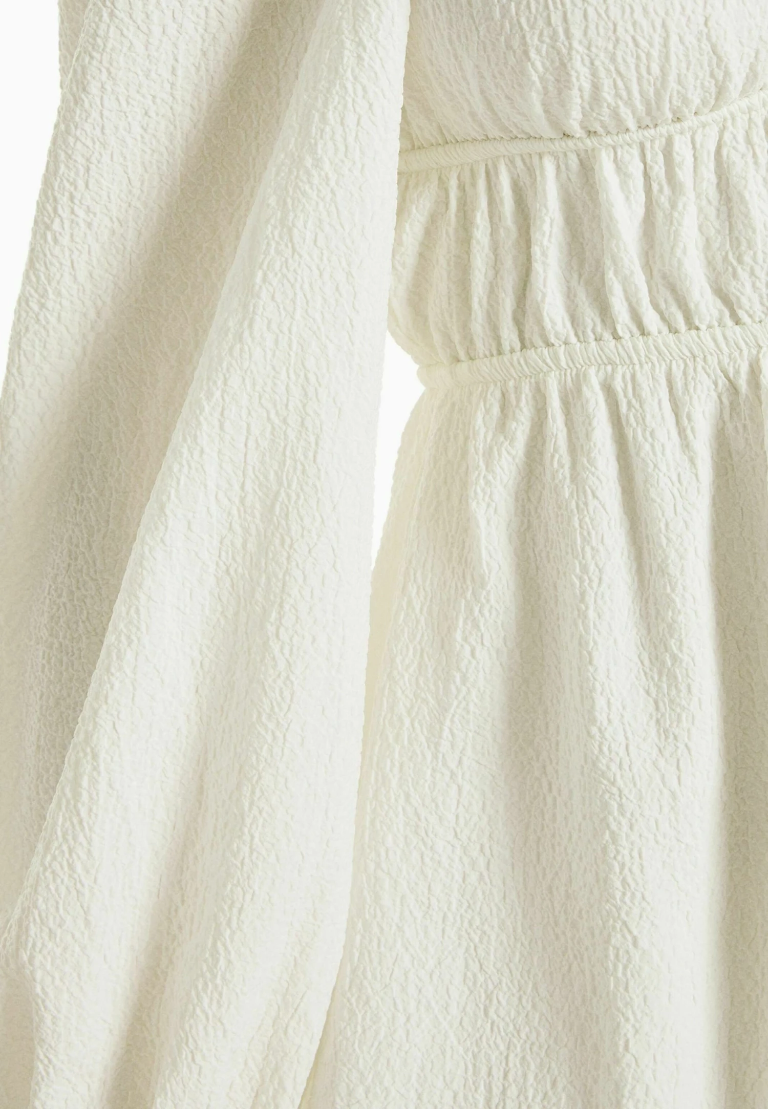 BERSHKA Textured Long Sleeve - Mini- Jurk - Beige 6 BERSHKA Textured Long Sleeve - Mini- Jurk - Beige - Afbeelding 6