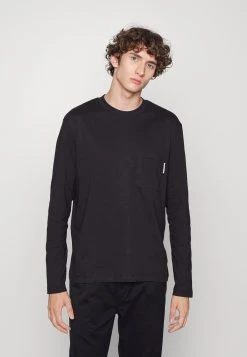 Marc O'Polo DENIM Long Sleeve Chest Pocket Relaxed Fit - Longsleeve - Black