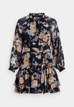 Ravilla Long Sleeve Day Dress - Jurk - Navy -dress shop 7fb87e77e7c34a7cba02247d4232b7ed