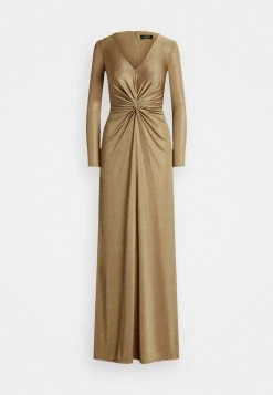 Lauren Ralph Lauren Nadira Long Sleeve Gown - Jerseyjurk - New Bronze -dress shop 8148f1f32826413ca8c1cf4f9a6c5956