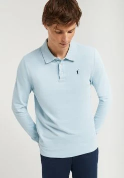 POLO CLUB Long Sleeve Regular Fit- Poloshirt - Sky Blue