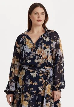 Ravilla Long Sleeve Day Dress - Jurk - Navy