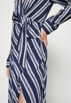 Diamin Long Sleeve Day Dress - Jurk - Navy/White -dress shop 86e2ba2d390147319211527dc3009968