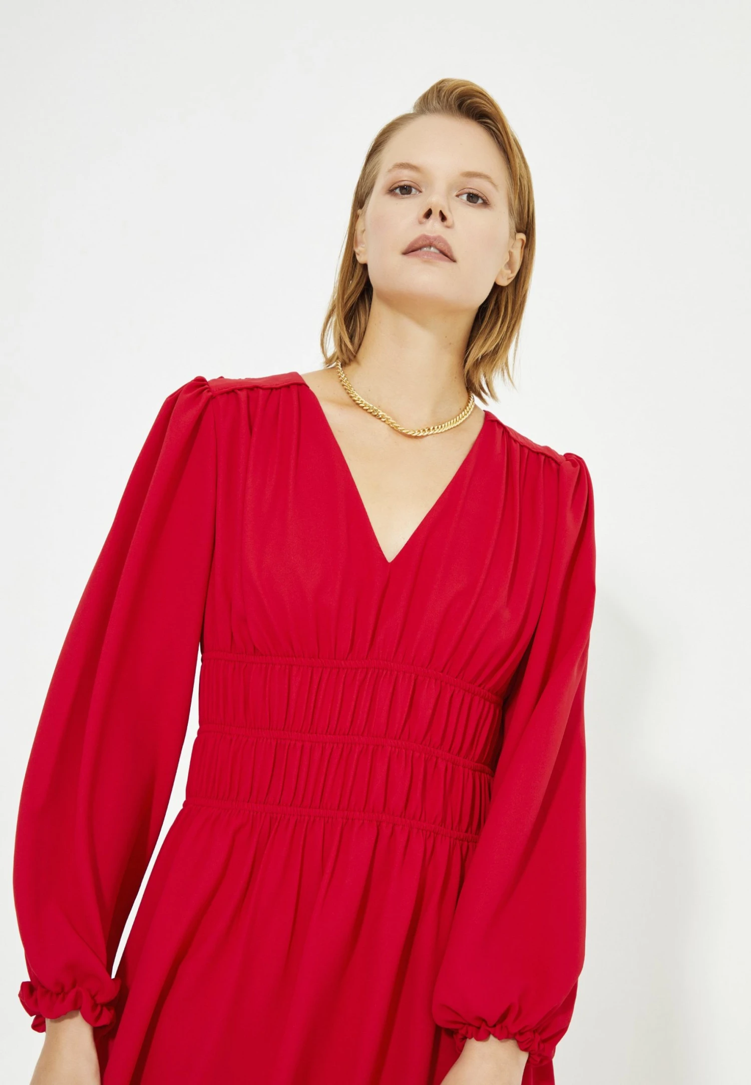 Just Like You Long Sleeve - Jurk - Red 4 Just Like You Long Sleeve - Jurk - Red - Afbeelding 4