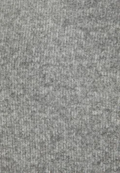 BERSHKA Long Sleeve - Gebreide Jurk - Mottled Grey -dress shop 8798bebfe59b4aadb3857e8440942b07