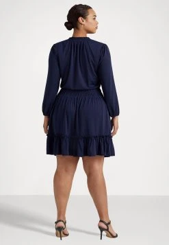 Kinslie Long Sleeve Day Dress - Jerseyjurk - Refined Navy -dress shop 879c57f6af25431e97a717aac697be1c
