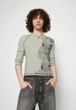 Jaded London Grey Text Print Waffle Long Sleeve - Longsleeve - Grey -dress shop 8f80eacb04d2482e850a77760ac22f9e