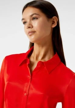 BERSHKA Long Sleeve - Overhemdblouse - Red -dress shop 909d8046a242449a803b4d3956e2b773