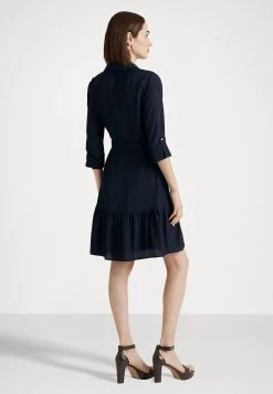 Lauren Ralph Lauren Magomyr Long Sleeve Day Dress - Jurk - Navy -dress shop 940f9c1dbdb04c2e8f3a6b1b317d44de