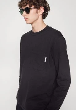 Marc O'Polo DENIM Long Sleeve Chest Pocket Relaxed Fit - Longsleeve - Black -dress shop 9a215dc0213f4cec88b1d07a1cf7d35d