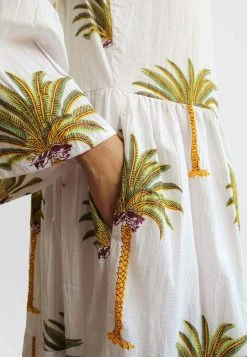 Bombay Sunset Long Sleeve Palm - Maxi-Jurk - White 11 Bombay Sunset Long Sleeve Palm - Maxi-Jurk - White -dress shop a7512688ee23465b8433f373fcc45963