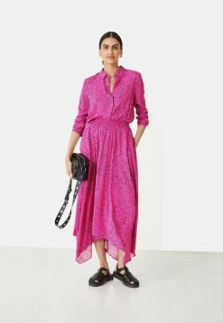 Hush Kensington Long Sleeve - Blousejurk - Speckled Dots Hot Pink