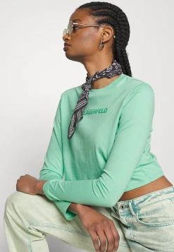 Karl Lagerfeld Jeans Cropped Long Sleeve Logo- Longsleeve - Grün -dress shop a8898fda64d3497bb563330f90cc675c