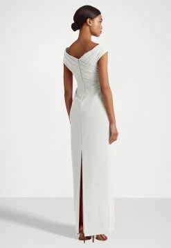 Lauren Ralph Lauren Irene Long Short Sleeve Gown - Galajurk - Mascarpone Cream -dress shop a9c75e39383f4ef0a3da0c6601ec093b