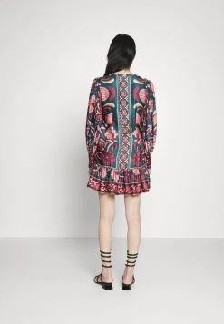 Farm Rio Long Sleeve Mini Dress - Blousejurk - Seasheel Teal -dress shop a9de1192cdf642798f9640561fa18fb9