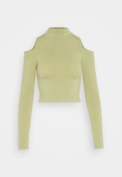 COTTON ON Seamless Cut Out Shoulder Long Sleeve - Longsleeve - Safari Green -dress shop ab04760bde43474ba567a30ade66574a