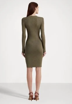 Lauren Ralph Lauren Geojinay Long Sleeve Day Dress - Gebreide Jurk - Olive Fern 7 Lauren Ralph Lauren Geojinay Long Sleeve Day Dress - Gebreide Jurk - Olive Fern -dress shop ab5a4ad2b9124cdc9a426e83e2701010