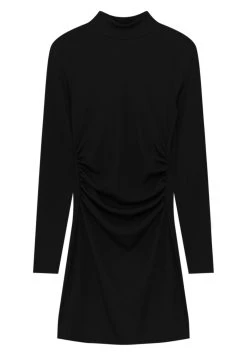 PULL & BEAR Long Sleeve - Etui-Jurk - Mottled Black -dress shop abf5118912f543e8be2b01c488a3f8a9