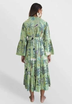 Bombay Sunset Long Sleeve Zambia D5 - Blousejurk - Green -dress shop acf53dd3f5e74556b5513c4d4feeefc2