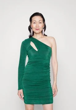 In The Style Side Cut Out Long Sleeve Mini Dress - Jerseyjurk - Green