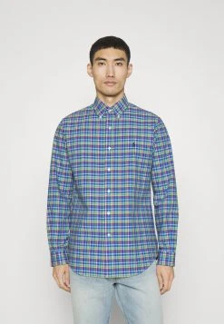 Polo Ralph Lauren Long Sleeve Sport Shirt - Overhemd - Royal/Yellow