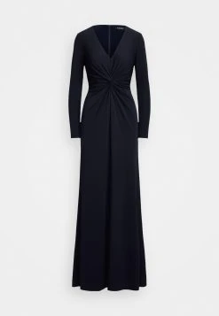 Lauren Ralph Lauren Nadira Long Sleeve Gown - Jerseyjurk - Lighthouse Navy -dress shop b60773107b6749ab8c443aa8a6064ed9