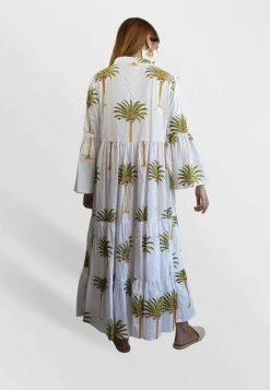 Bombay Sunset Long Sleeve Palm - Maxi-Jurk - White 8 Bombay Sunset Long Sleeve Palm - Maxi-Jurk - White -dress shop b67ca4f584754b779796e588fc598196