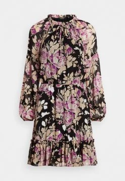 Lauren Ralph Lauren Hepziba Long Sleeve Day Dress - Jurk - Black/Lavender/Cream 8 Lauren Ralph Lauren Hepziba Long Sleeve Day Dress - Jurk - Black/Lavender/Cream -dress shop b759de317d3a410d9891f493ca43399b
