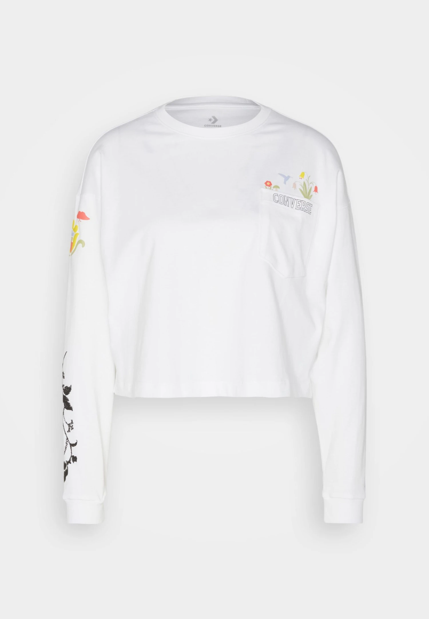 Converse Floral Long Sleeve Crew - Longsleeve - White 5 Converse Floral Long Sleeve Crew - Longsleeve - White - Afbeelding 5