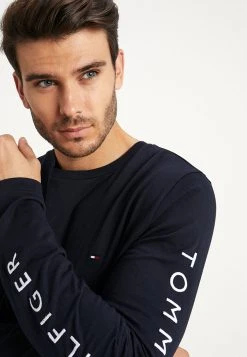 Tommy Hilfiger Logo Long Sleeve Tee - Longsleeve - Blue 9 Tommy Hilfiger Logo Long Sleeve Tee - Longsleeve - Blue -dress shop bab93efc60e94f6aacb20e72b548dd49