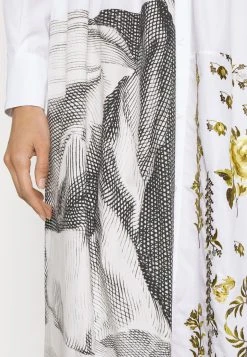 Erdem Long Sleeve Ankle Length Shirt Dress - Blousejurk - White -dress shop bba05a0c077e4d3482cd005bf51e8395