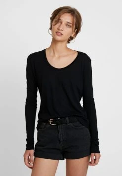 American Vintage Jacksonville Round Neck Long Sleeve - Longsleeve - Noir