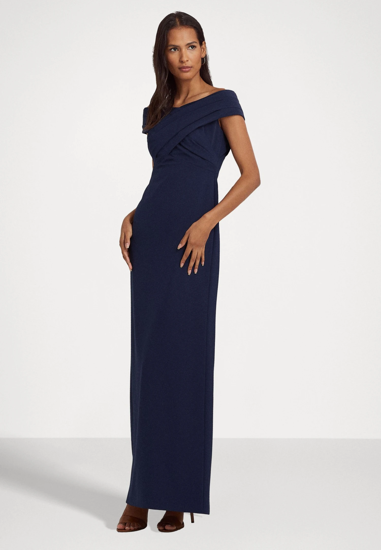 Lauren Ralph Lauren Irene Long Short Sleeve Gown - Galajurk - Lighthouse Navy 2 Lauren Ralph Lauren Irene Long Short Sleeve Gown - Galajurk - Lighthouse Navy - Afbeelding 2