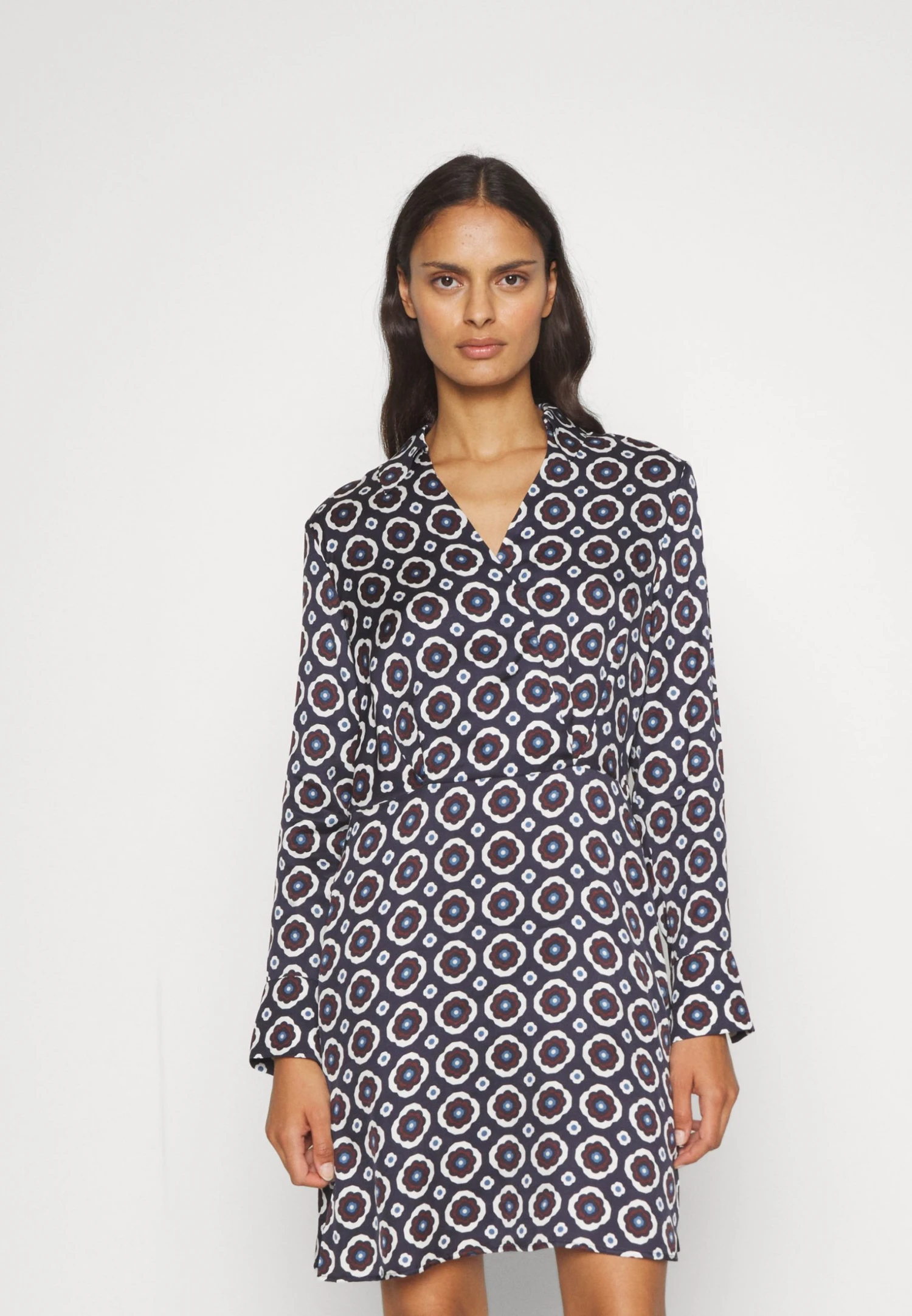 Marc O'Polo Modern Wrap Style Shirt Collar Long Sleeve - Cocktailjurk - Multi 3 Marc O'Polo Modern Wrap Style Shirt Collar Long Sleeve - Cocktailjurk - Multi - Afbeelding 3