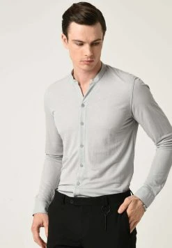 Antioch Long Sleeve Slim Fit - Overhemd - Light Grey