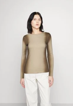 WEEKDAY Hilma Dyed Long Sleeve - Longsleeve - Beige/Dark Beige