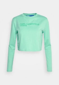 Karl Lagerfeld Jeans Cropped Long Sleeve Logo- Longsleeve - Grün -dress shop d28a4ac67bc546ca8c09c5154384d77d