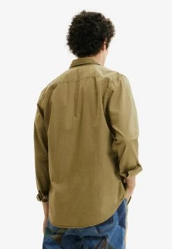 Desigual Long-Sleeve Embroidered - Overhemd - Green -dress shop d86d8d14034d424fa281a4dd62195de1