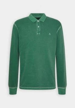 Marc O'Polo Long Sleeve Flatlock Details - Poloshirt - Kale -dress shop d966f42cd5134f789015c361a1d9d8af