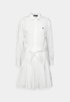 Polo Ralph Lauren Long Sleeve Day Dress - Blousejurk - White -dress shop dad54232f4044ef29bca04ea3df08b8e