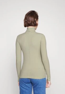 Calvin Klein Rib Roll Neck Long Sleeve - Longsleeve - Moss Gray -dress shop e020def6a80248a2a779e0413f532754