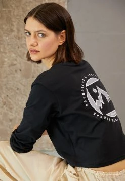 Columbia North Cascades Long Sleeve Cropped Tee - Longsleeve - Black