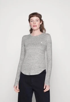 Abercrombie & Fitch Icon Long Sleeve Cozy Fabric - Longsleeve - Grey