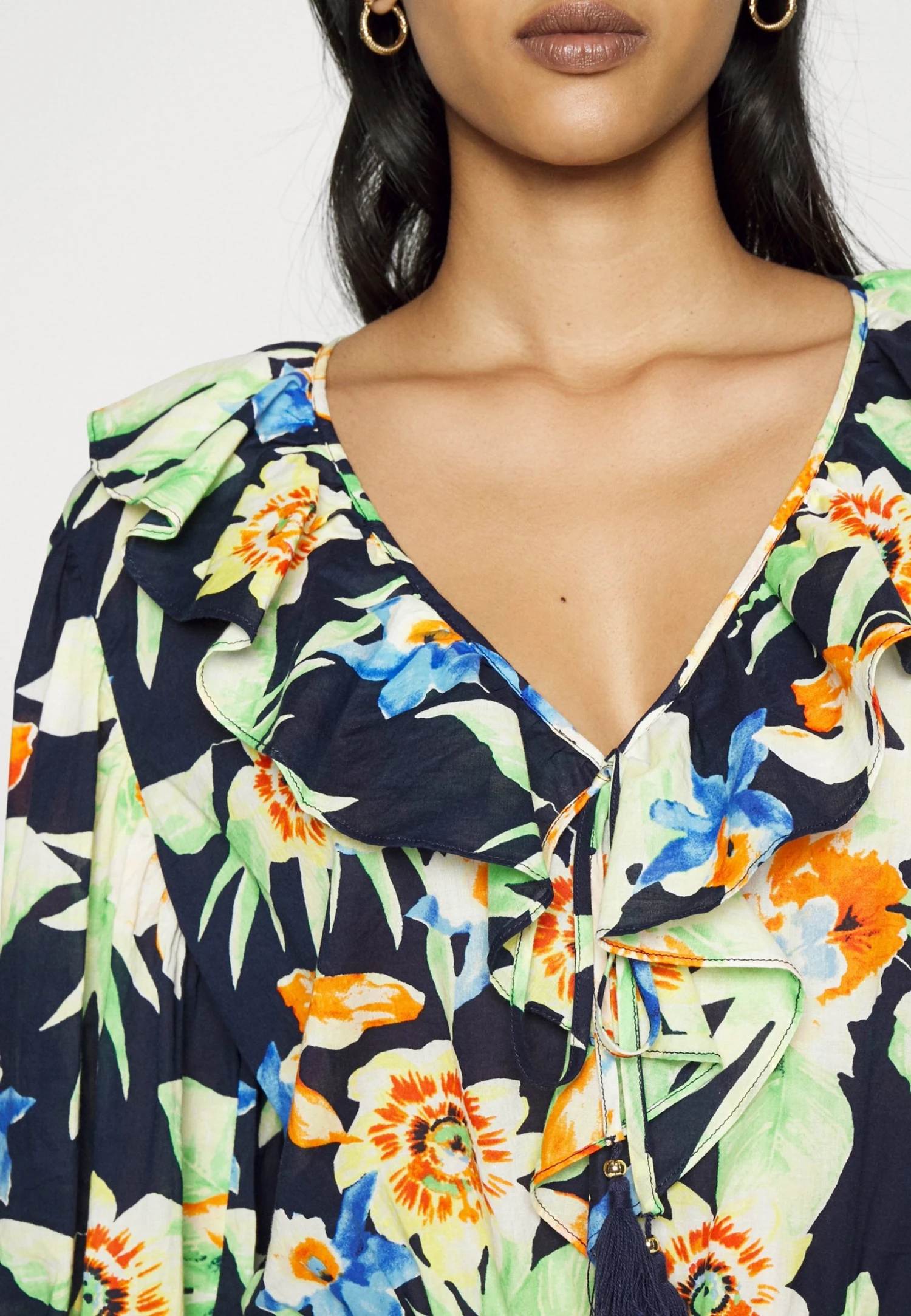 Lauren Ralph Lauren Ceporah Long Sleeve Day Dress - Jurk - Navy Multi 6 Lauren Ralph Lauren Ceporah Long Sleeve Day Dress - Jurk - Navy Multi - Afbeelding 6