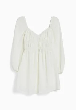 BERSHKA Textured Long Sleeve - Mini- Jurk - Beige 10 BERSHKA Textured Long Sleeve - Mini- Jurk - Beige -dress shop e6f1d47043ee4ffb96767819c36634bd