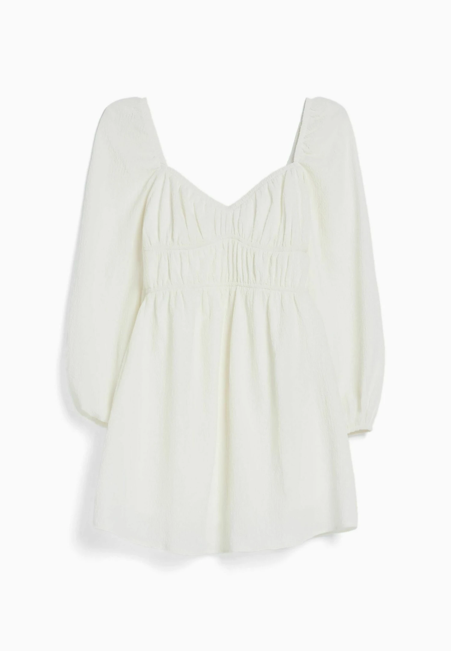 BERSHKA Textured Long Sleeve - Mini- Jurk - Beige 5 BERSHKA Textured Long Sleeve - Mini- Jurk - Beige - Afbeelding 5